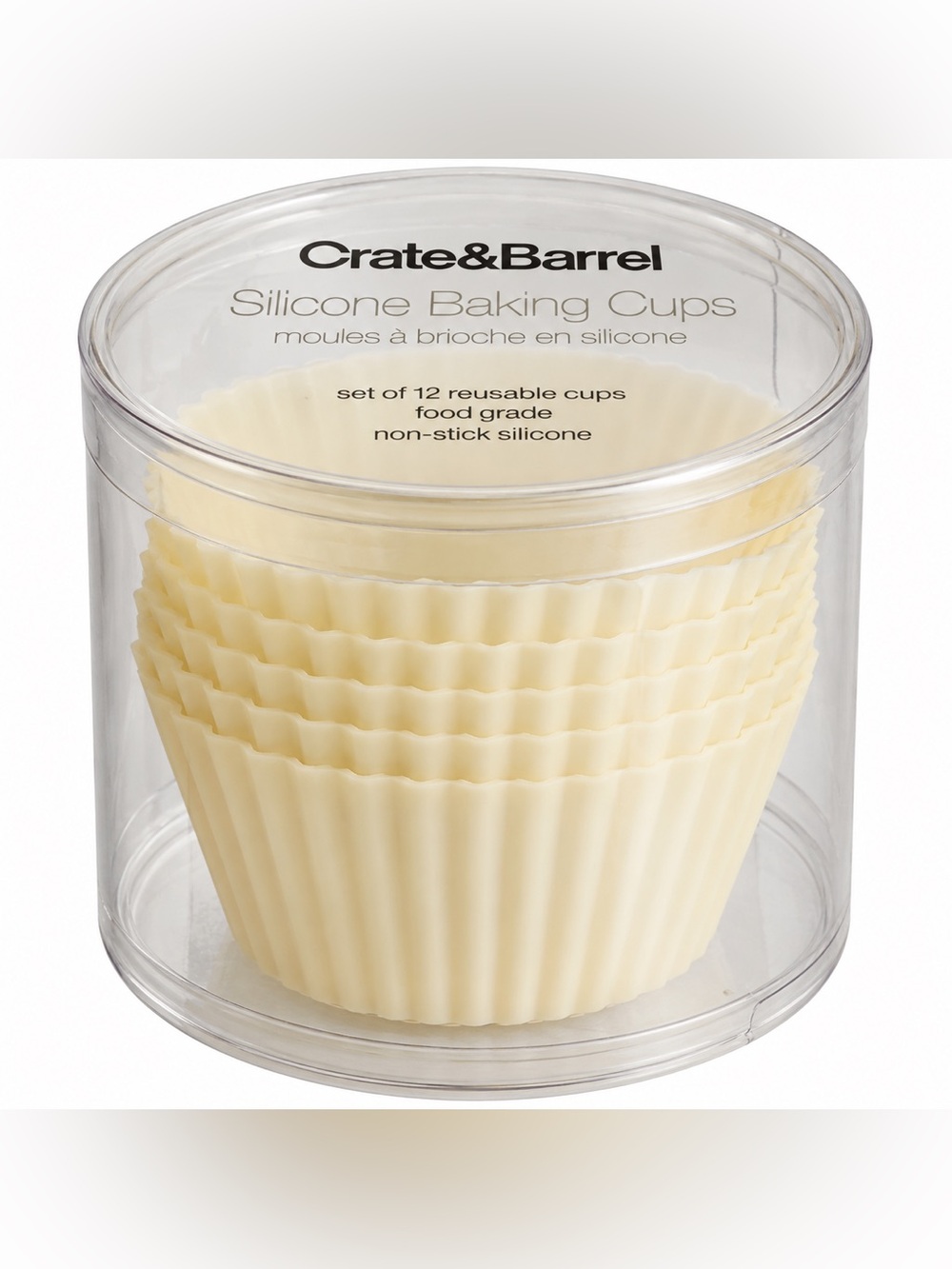 Crate&Barrel Ivory Silicone Baking Cups - Pack of 7